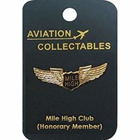 Badge Mile High Club Ehrenmitglied Flügel